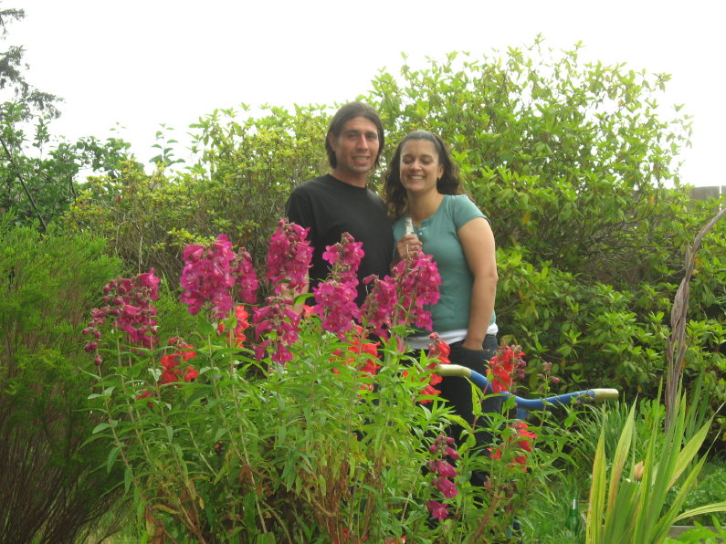 Joe & Maria in the flowers
