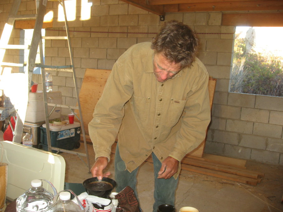 Mark making coffee