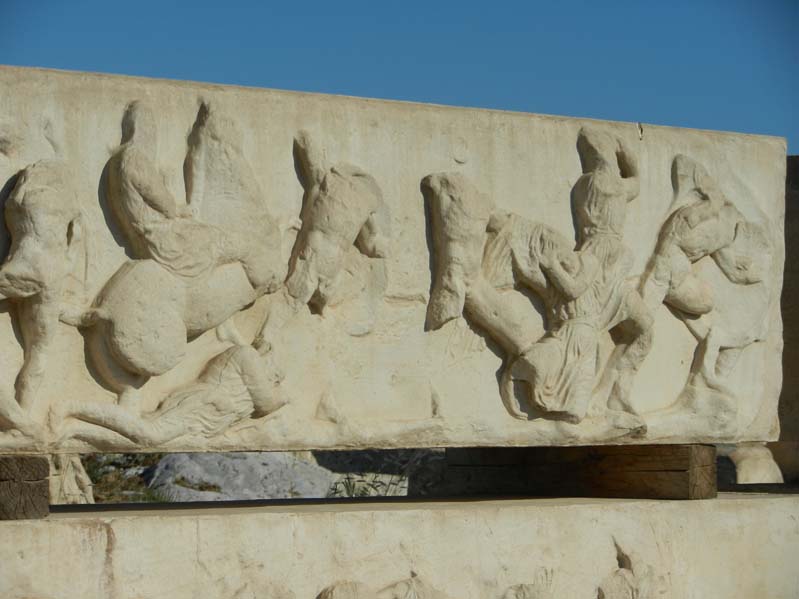 Detail of stones on acropolis hill