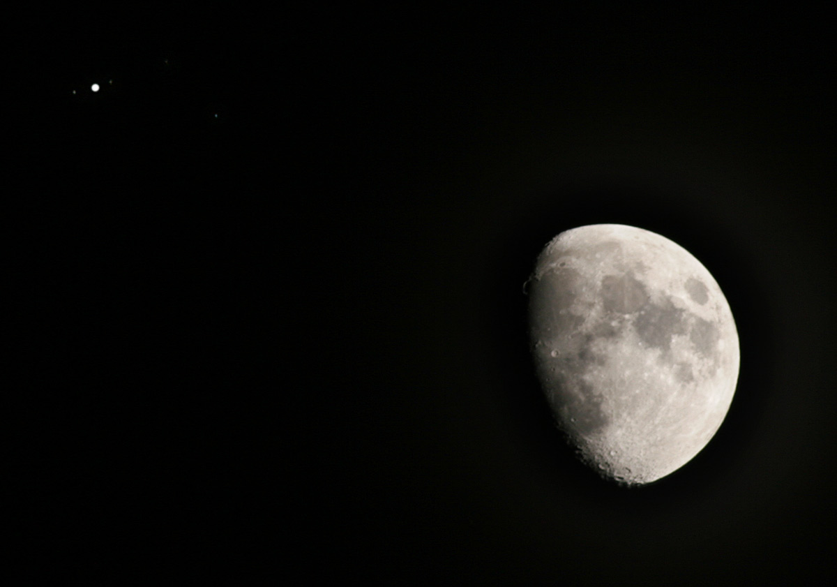 Moon and Jupiter, Jan 21, 2013