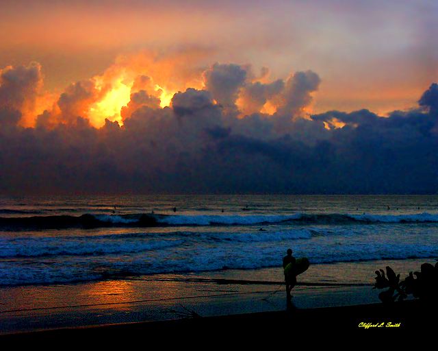 Surfers at Sunset