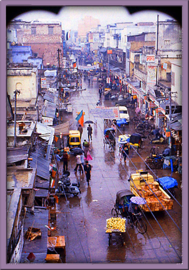 Rainy day looking out my window - Pahar Ganj