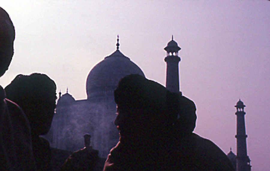 Enjoying  the Taj