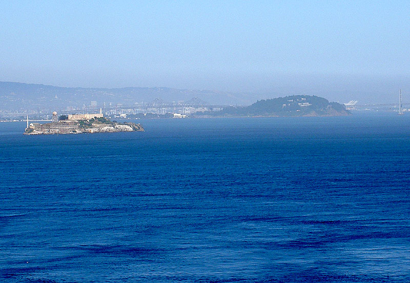 Alcatraz from Golden Gate Bridge