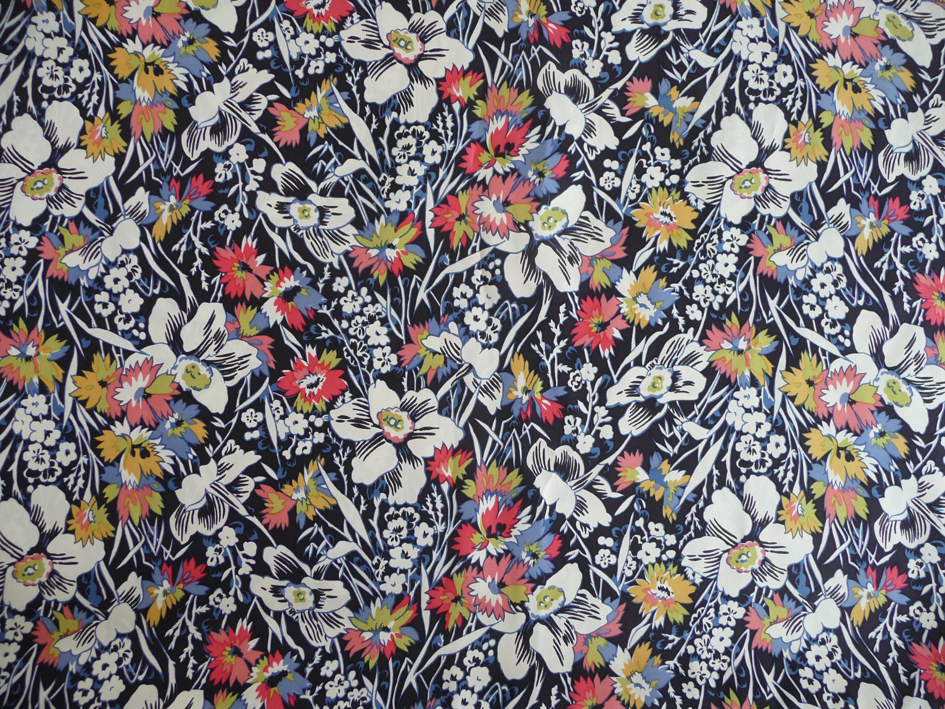 Fabric detail: floral silk twill by Liberty of London