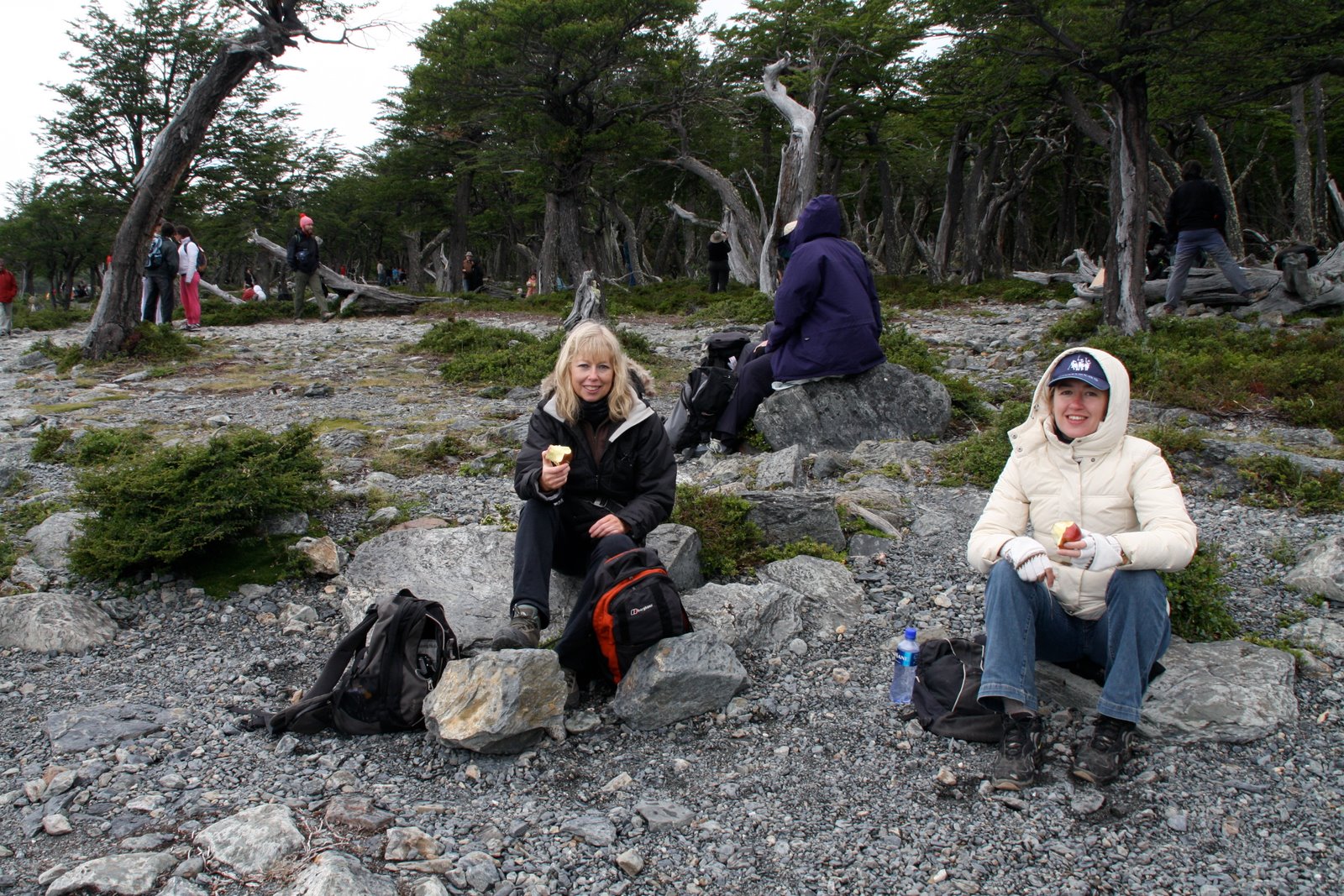 lunch by Onelli Lake: Mary and Meeli