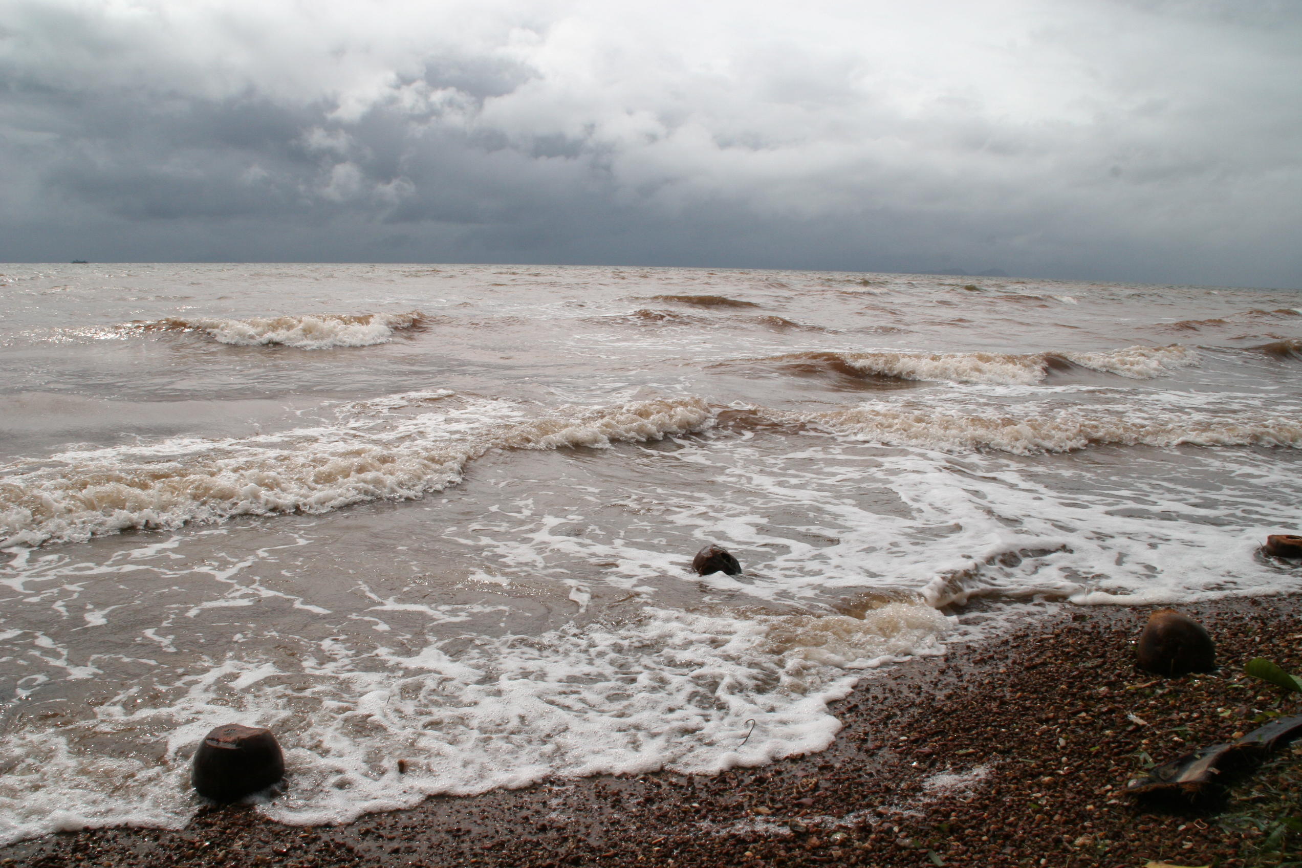 Kep beaches are narrow and stony