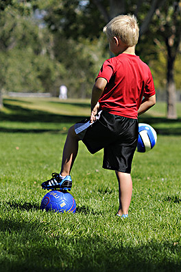Simon at his first soccer practice