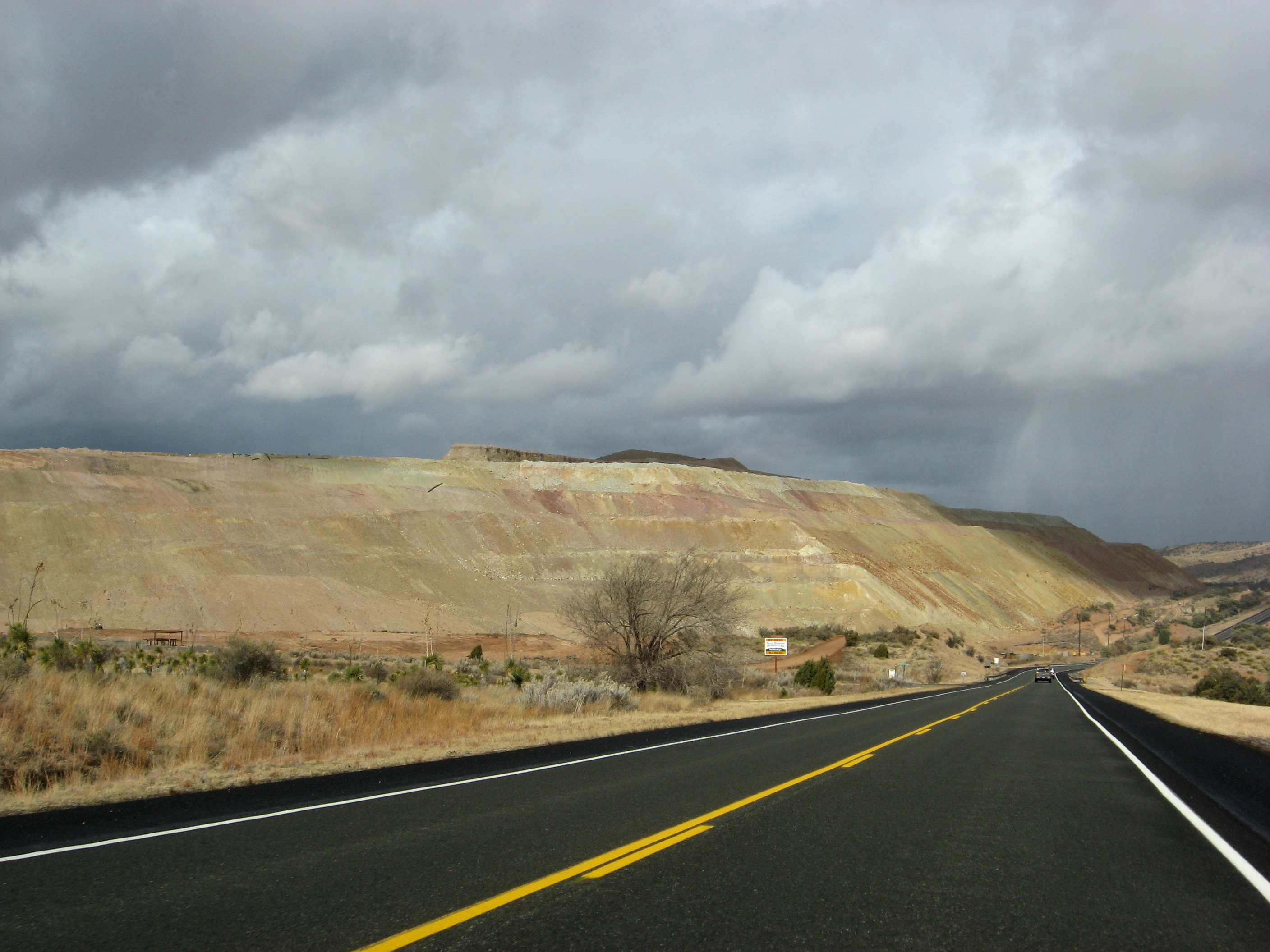 1/7/08, 12:08 PM, on NM90 at the Tyrone Mine southwest of Silver City, NM
