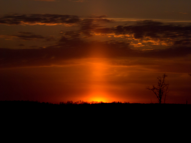 Cold Winter Sunset-Shirley