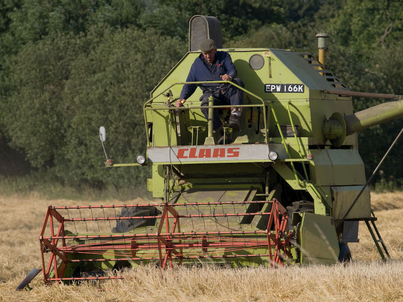 Arthur on his Claas