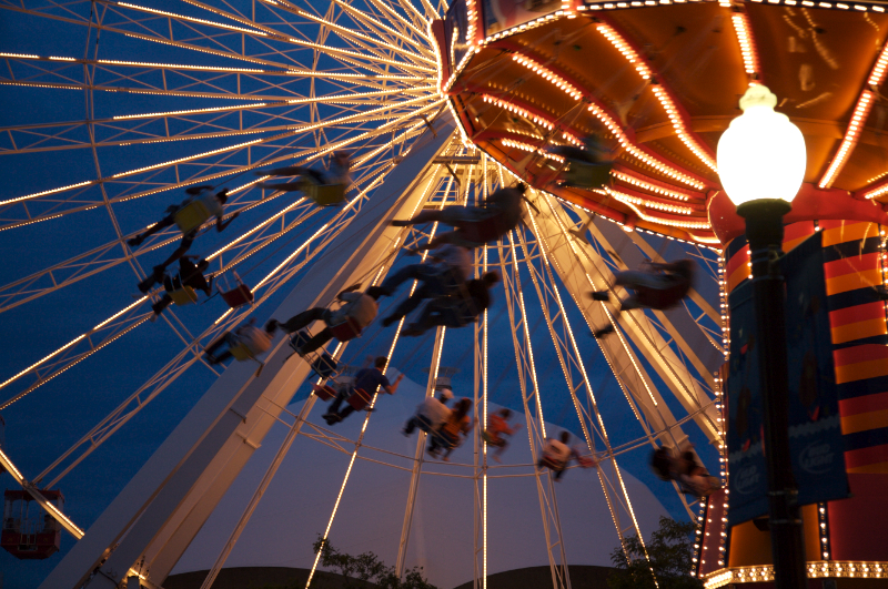 Summer evening at Navy Pier, Chicago