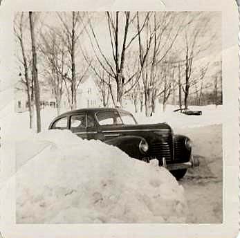 Our car and typical Winter, 1948