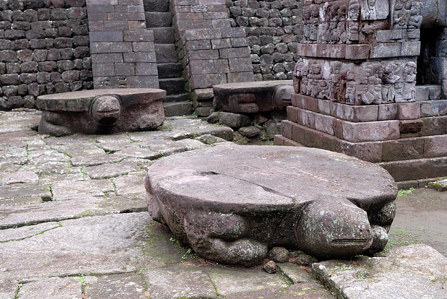 Sukuh Temple - stone turtles