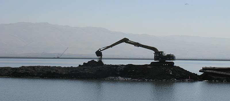 Work on the levee