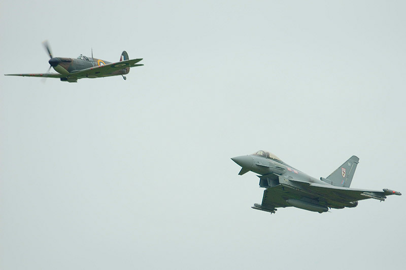 Typhoon and Spitfire IIa pair