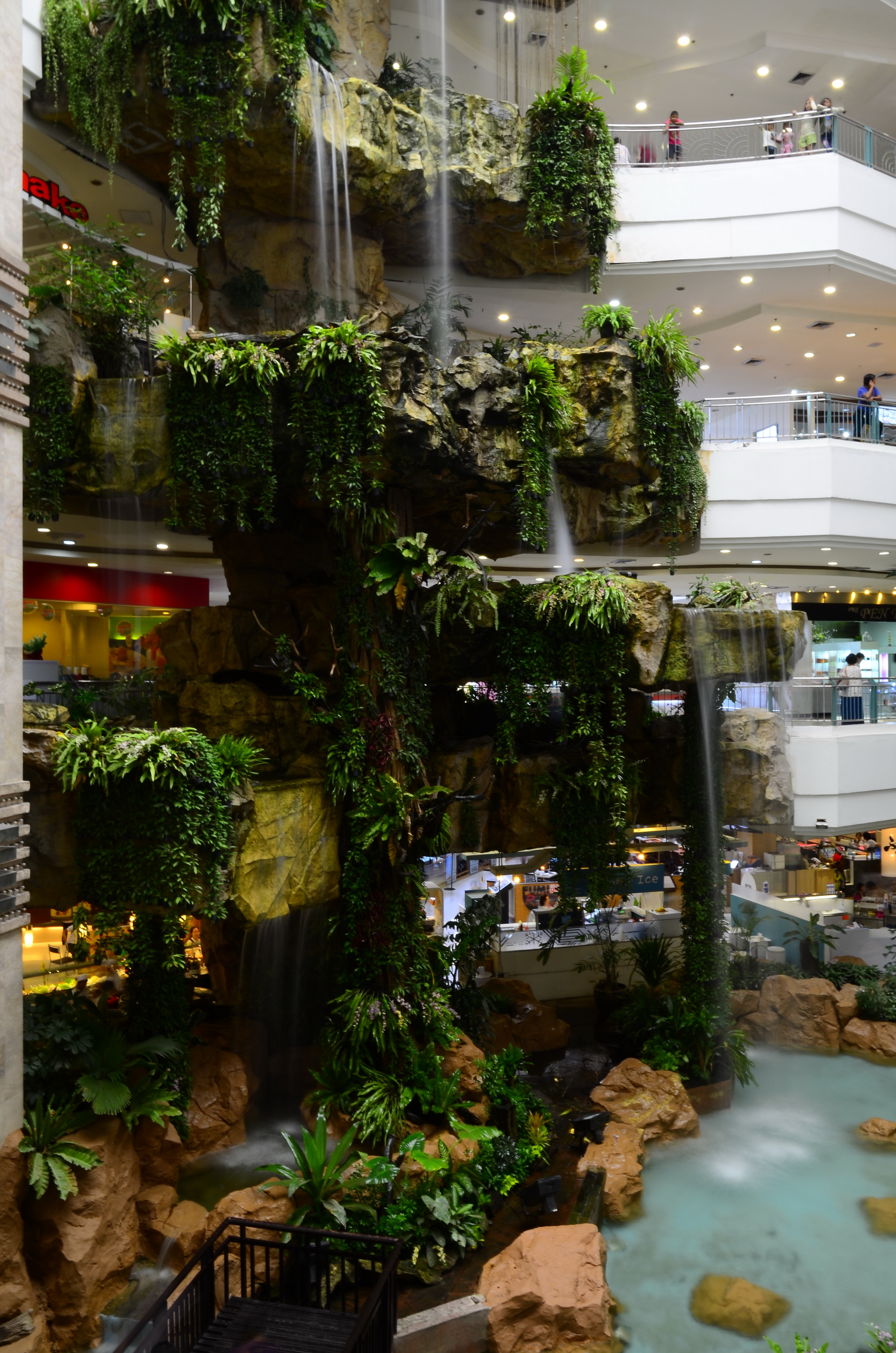 waterfall in the shopping mall