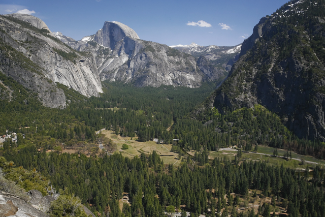 Half Dome And The Valley Below