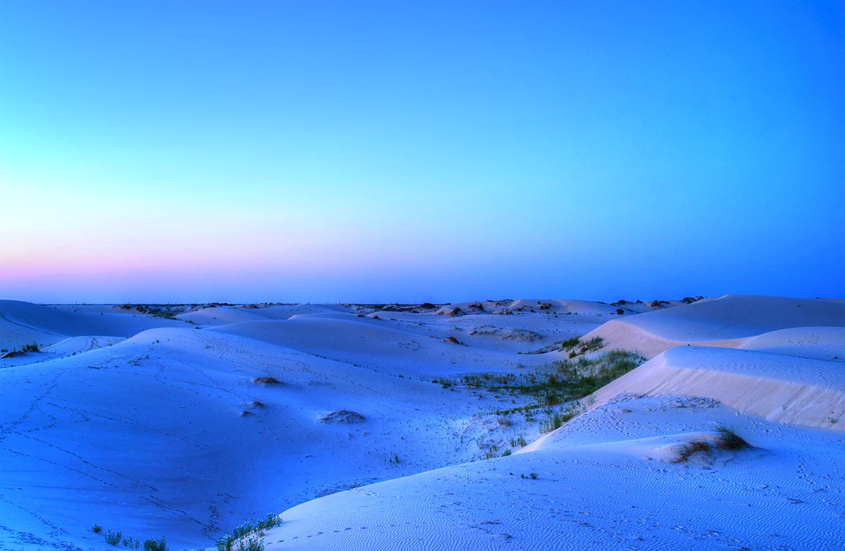 blue hour after sunset