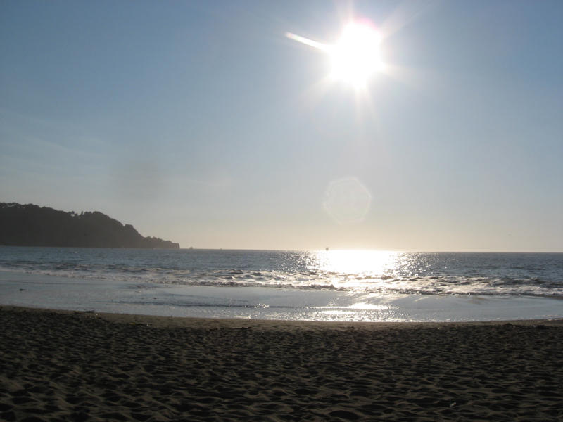 sunset at baker beach