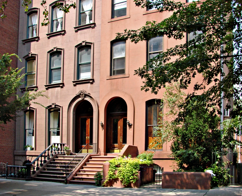 Pair of brownstones