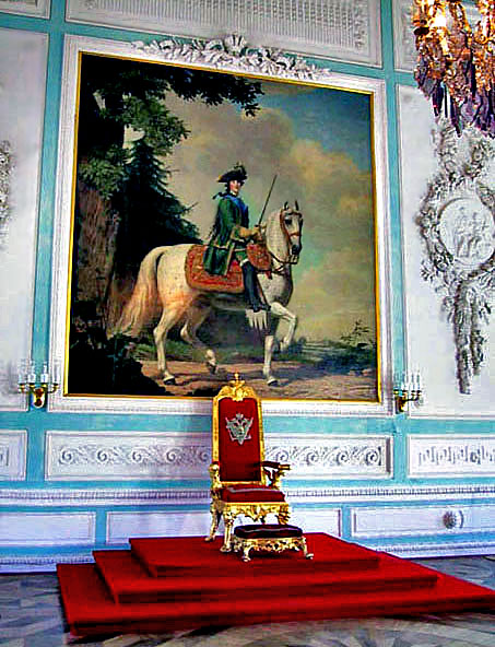 Throne with portrait, Peterhof