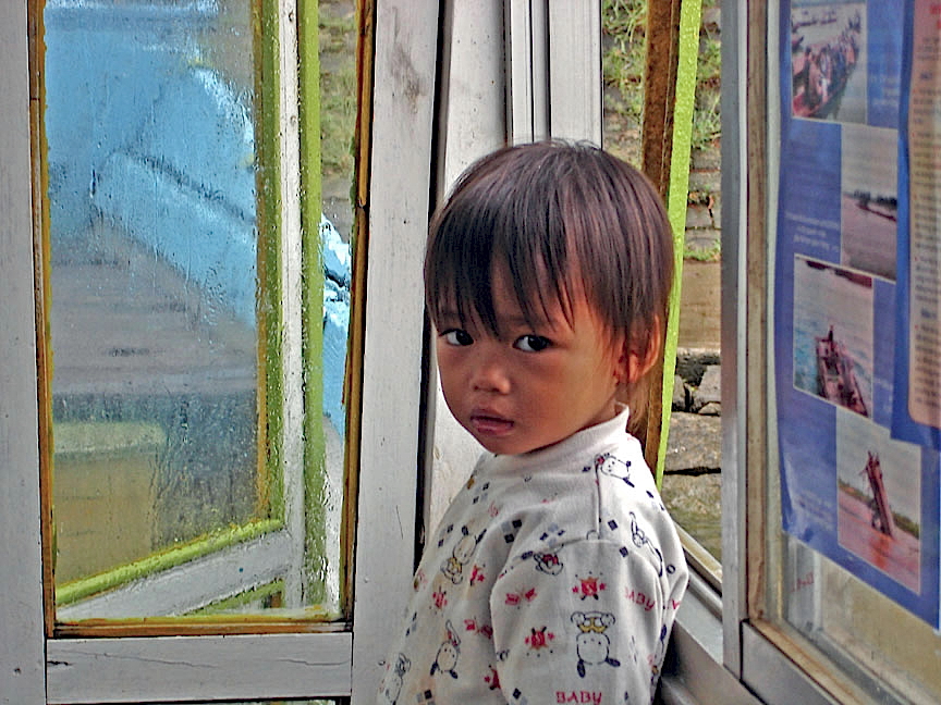 Little girl on the boat