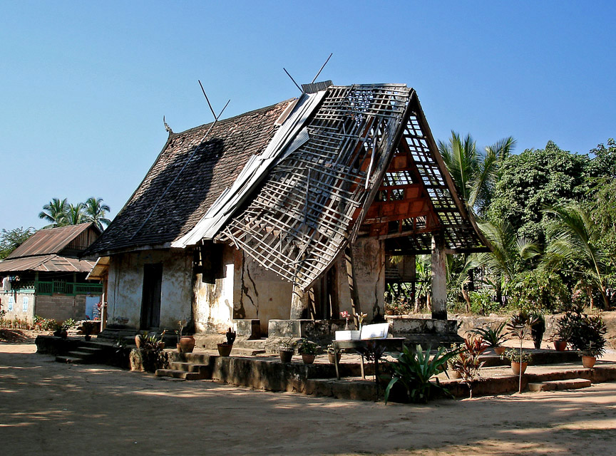 Ramshackle temple
