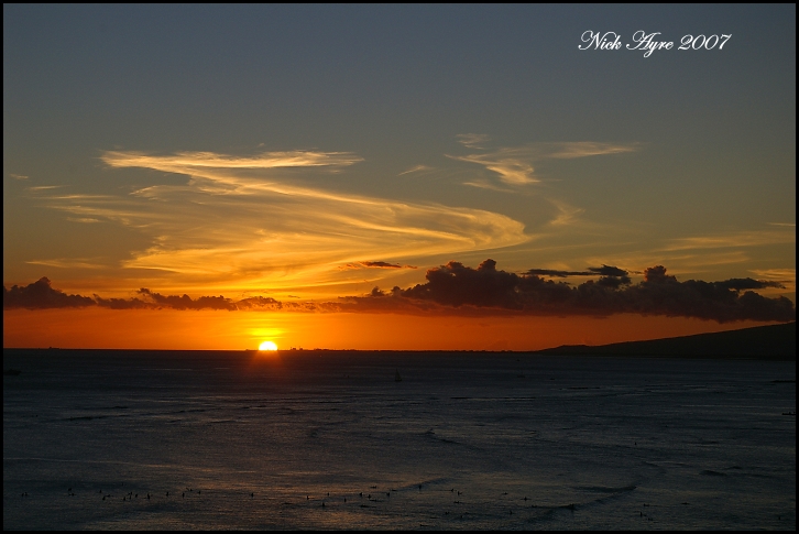 The sun sets on our vacation - goodbye Hawaii
