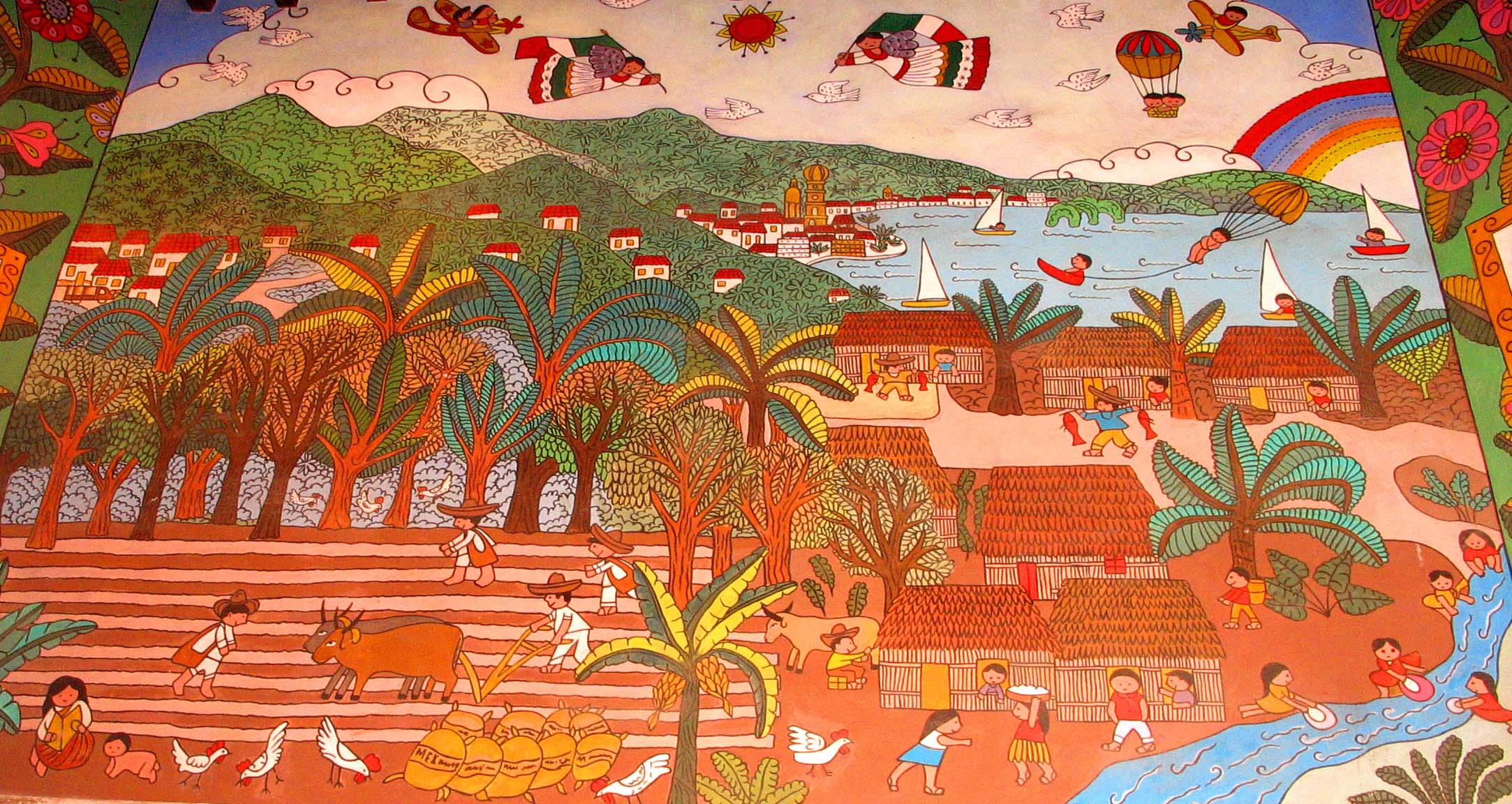 Manuel Lepe mural at City Hall, Puerto Vallarta
