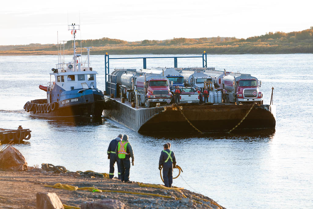 Barge arriving - another illustration of why not to shoot into the sun