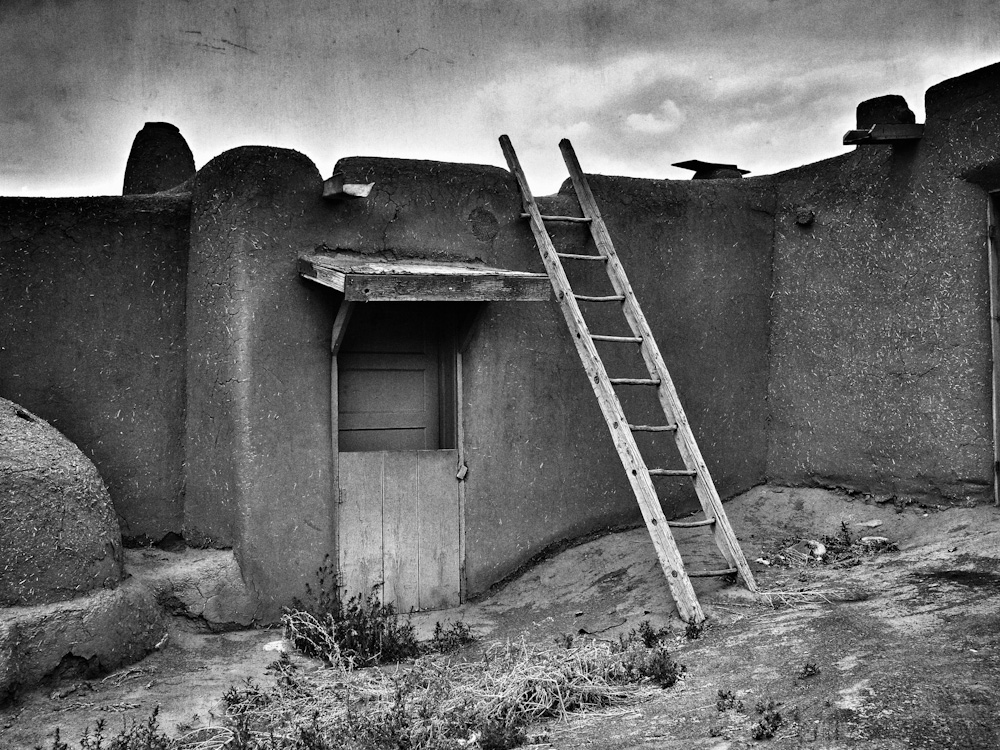 Taos Pueblo Monochrome