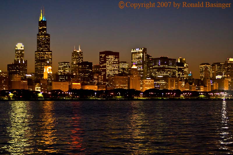 Chicago Skyline After Dark