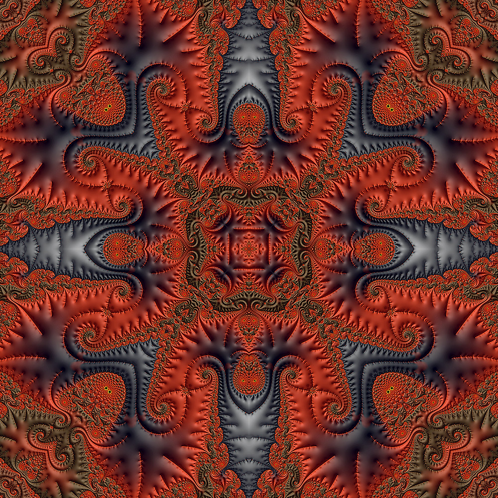 Embroidered Satin kaleidoscope