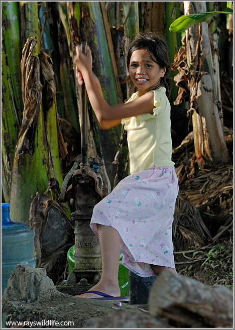 at the well