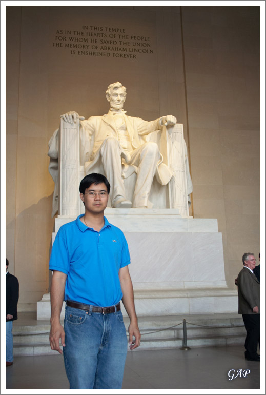 Inside Lincoln memorial