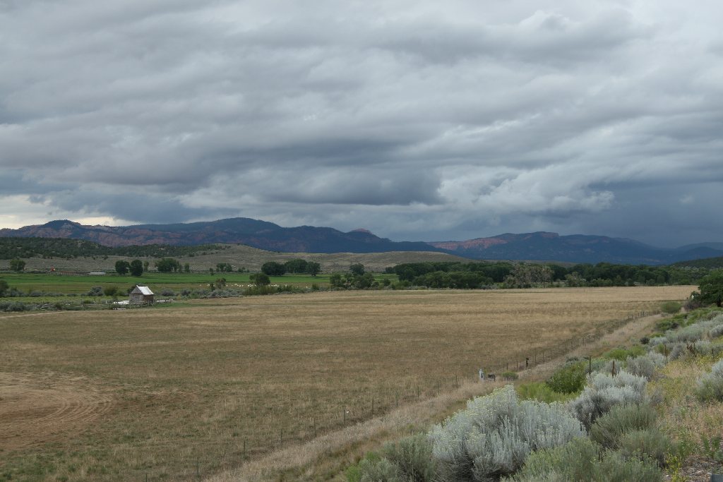 Roadside Scene Utah - Rain Coming