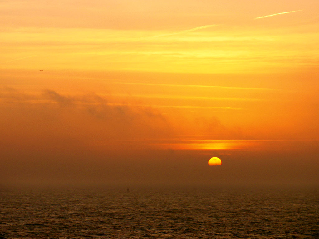 Sunrise over the north Sea
