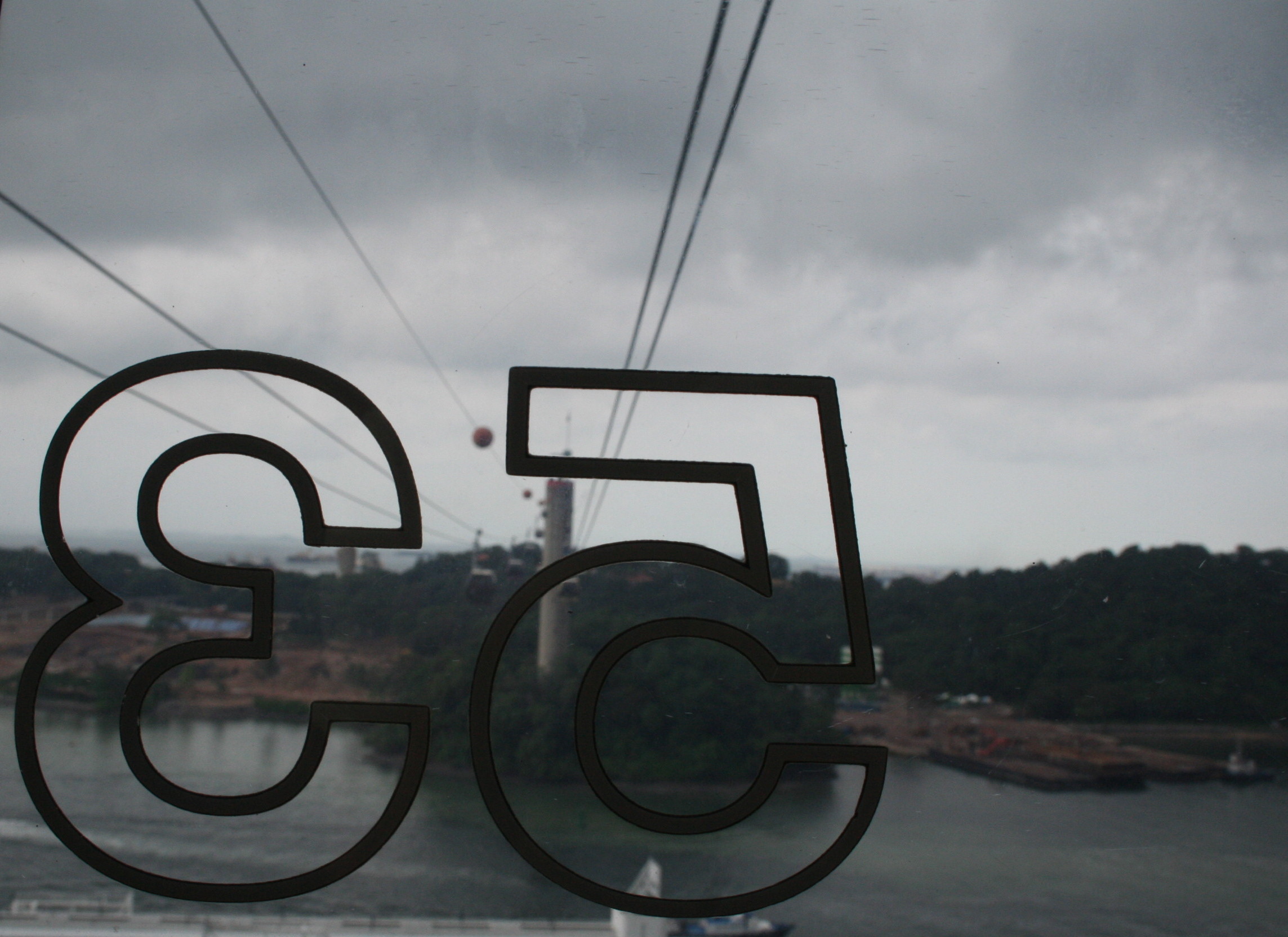 Cable Cars on way to Sentosa