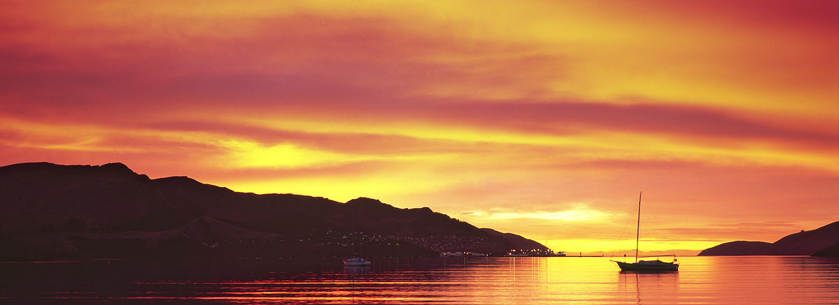 Lyttelton Harbour sunrise, Canterbury, New Zealand