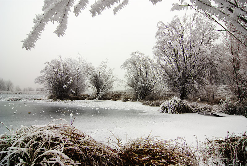 Frozen Lake Ruataniwha, Canterbury, New Zealand