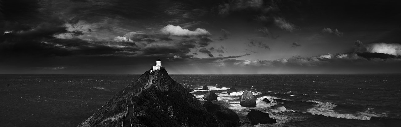 Nugget Point in a southery gale, Otago, New Zealand