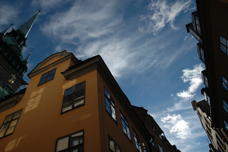 August sky, Gamla Stan, Stockholm