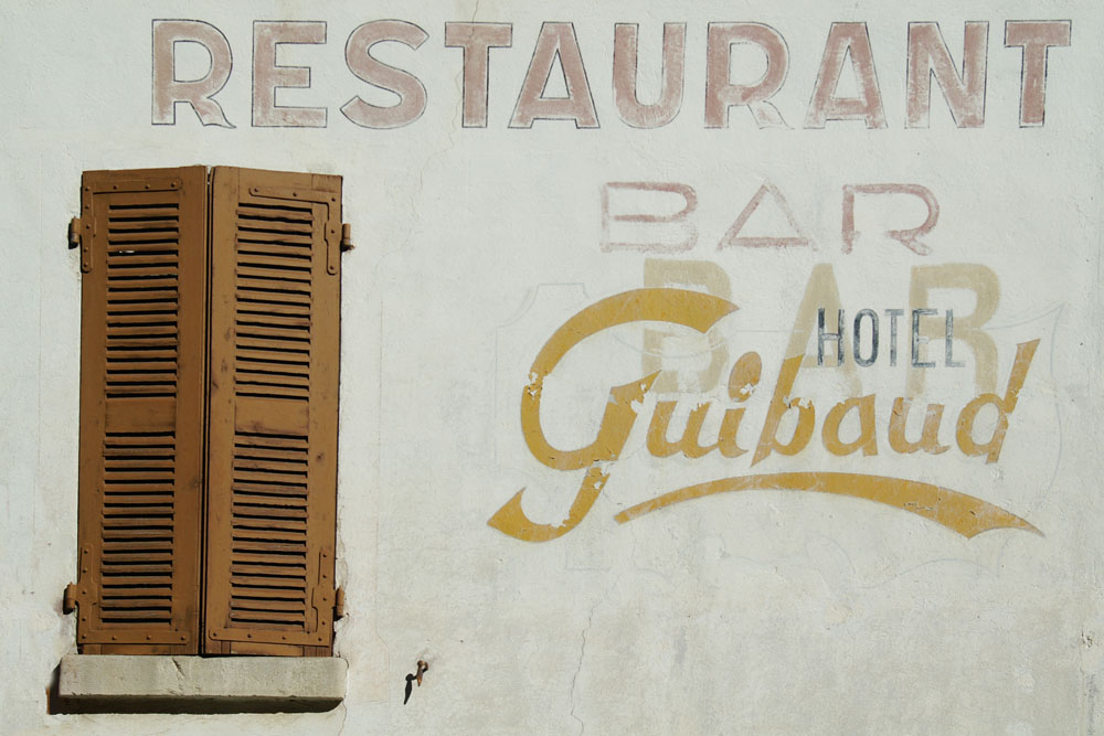 Restaurant Guibaud sign, La Brole