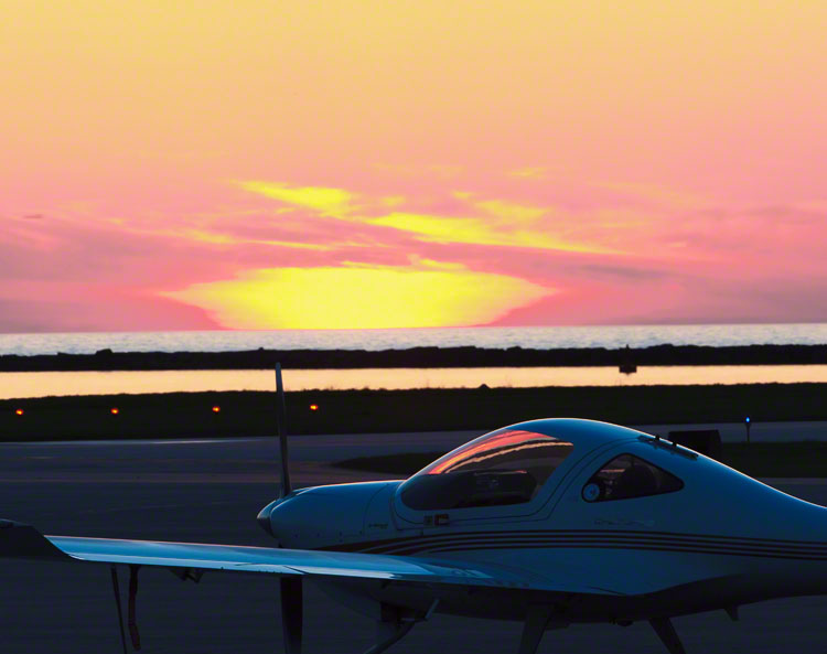 Plane at Sunset