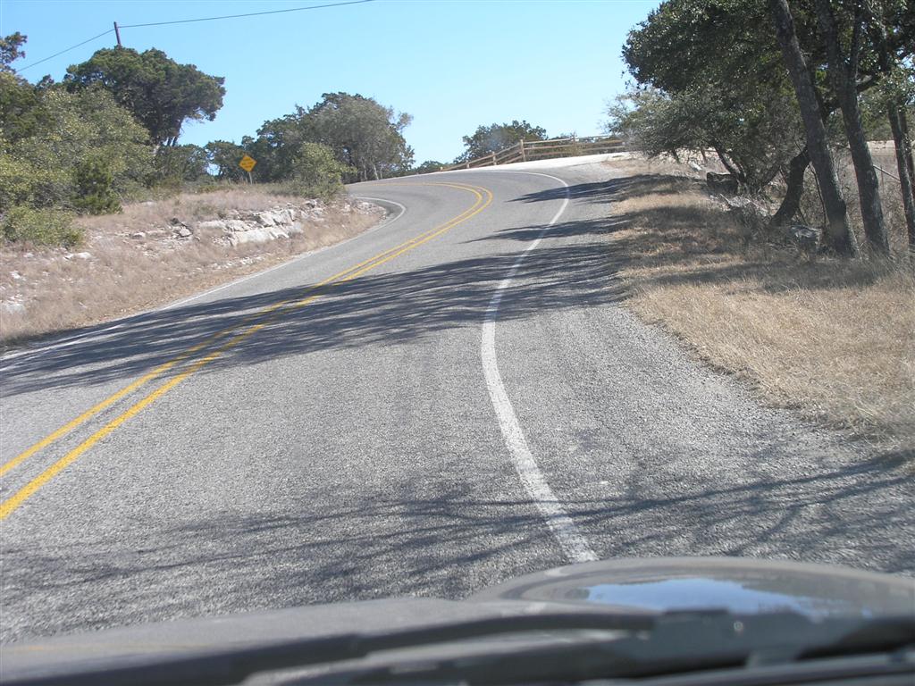 Coming into an uphill curve