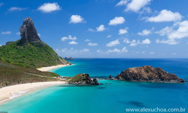 Praia da conceio com morro do pico, Fernando de Noronha, Brasil, pano 01