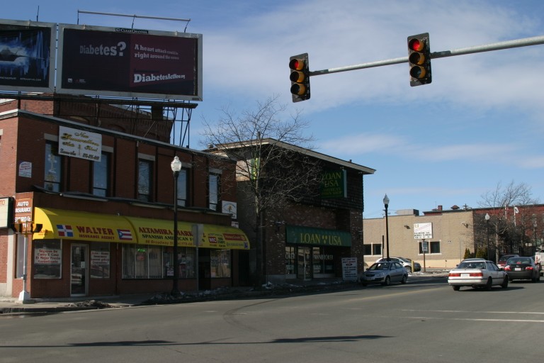 Theater row from Common St.