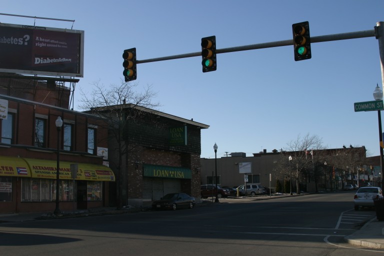 Theater row from Common St.