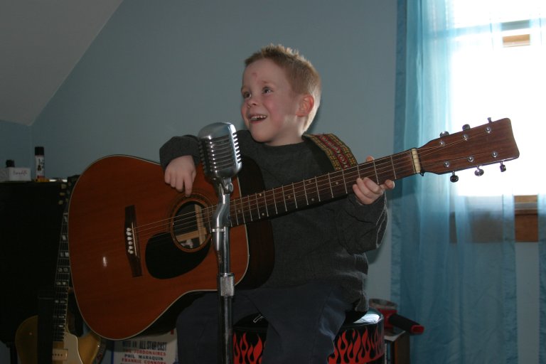 Tyler with a Japanese acoustic